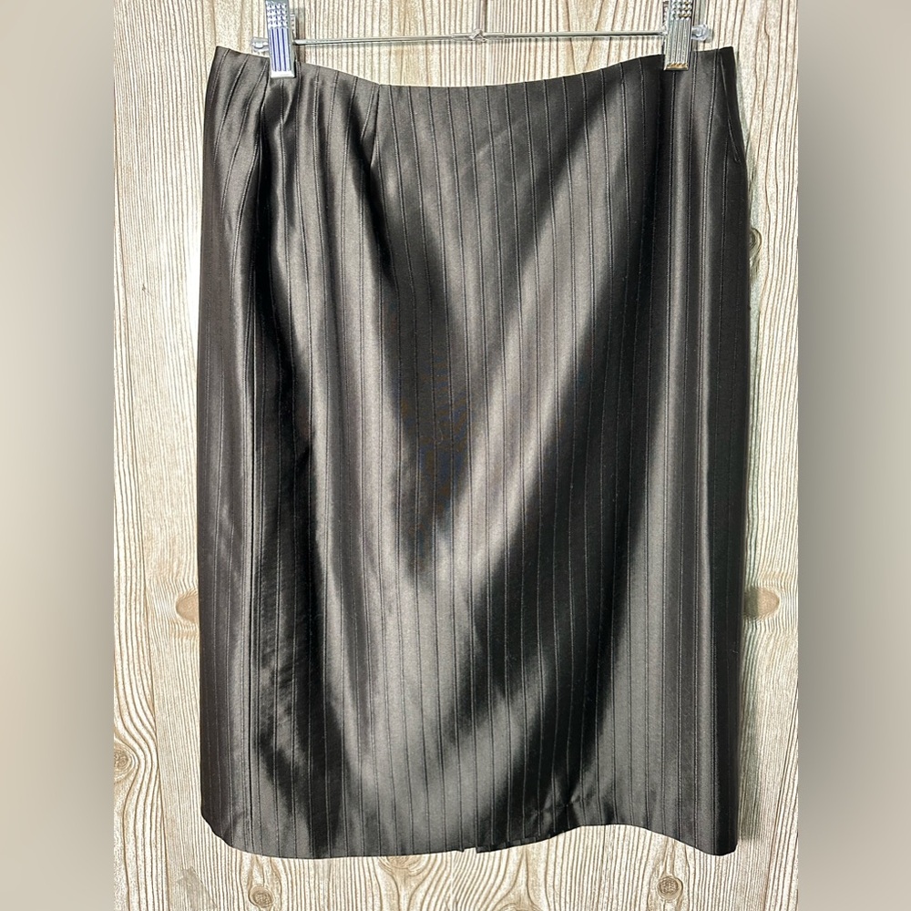 Elegant Black Pinstripe Skirt